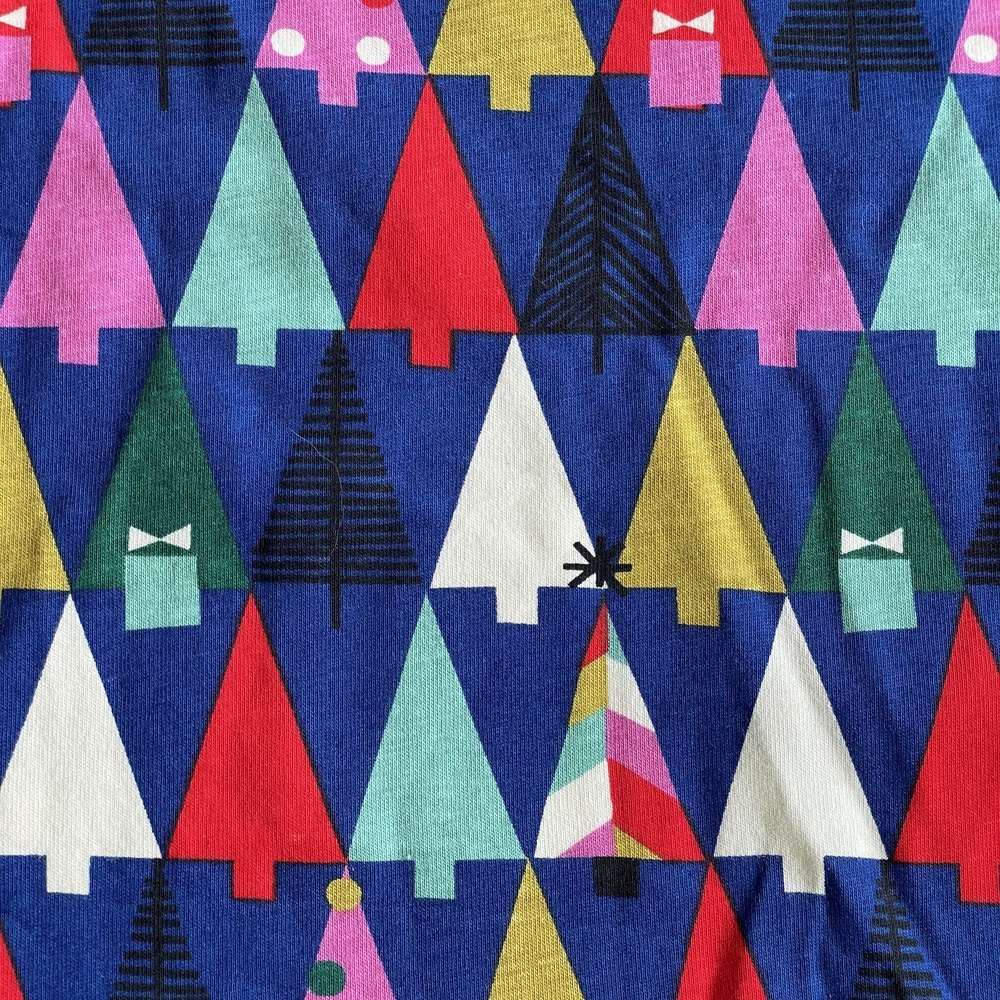 Hanna Andersson Print A-Line Dress Oh Christmas Tree, Oeko-Tex 100% Cotton, Sz 8 - Picture 3 of 8